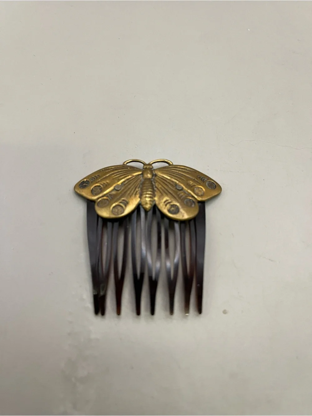 Vintage 9pc Hair Accessory Lot | Gold Brass Hair Combs Barrettes Clips